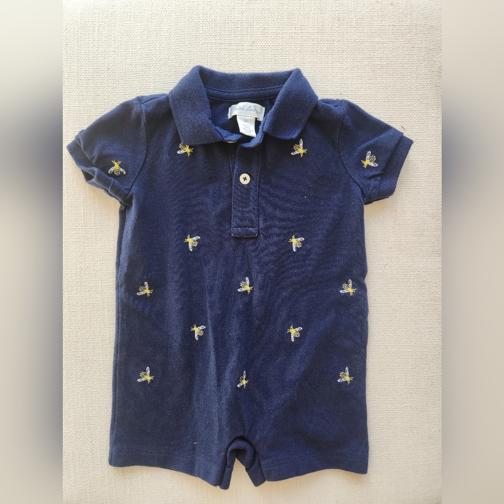 Ralph Lauren 3M Boy Shirt/Shorts Onsie
